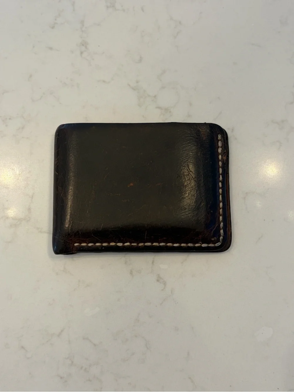 LACUESA Men’s Brown Deerskin Leather Minimalist Card Wallet